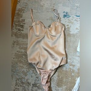 PINK SATIN BODYSUIT